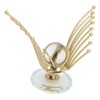 Flying Eagle Statue Modern Abstract Metal Eagle Crystal Ball Figurine