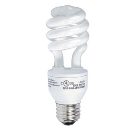 Globe Electric 4850401 13-Watt Ultra-Mini Compact Fluorescent 60-Watt Incandescent Equivalent Spiral Light Bulb, Soft White, 4-Pack