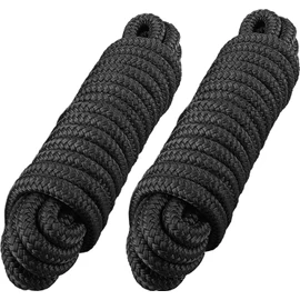 Dock Lines 2 Pack 1 Inch x 35 ft Double Braided Nylon Boat Dock Lines with 24" Eyelet, Marine Grade 1 Inch Dock Lines for Boats, Easy to Use Boat Rope, Heavy Duty Marine Rope Mooring Lines, PACTHSD