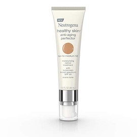 Neutrogena Neutrogena Healthy Skin Anti-Aging Perfector Tinted Facial Moisturizer and Retinol Treatment with Broad Spectrum SPF 20 Sunscreen with Titanium Dioxide, 50 Tan to Medium, 1 fl. oz