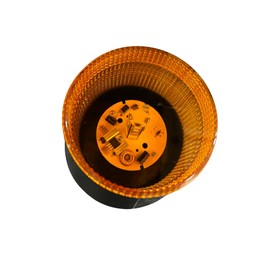 Railhead LED Strobe Light 10-100V DC Safety Warning Signal with Double Flash for Truck Construction Forklift Snow Mobiles Emergency Vehicles, Amber M5414-LED A
