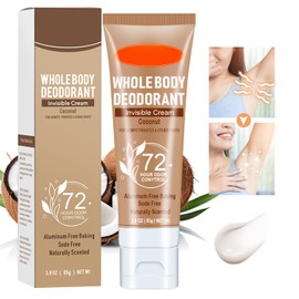 Wenrny Whole Body Deodorant for Women, 72 Hour Odor Control, Women's Deodorant, Invisible Cream Body Deodorant, Deodorant for Men & Women, All Day Odor Protection, Aluminum Free,3.0 Oz (Coconut)