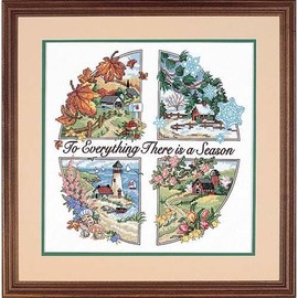 Dimensions 'Season for Everything' Stamped Cross Stitch Kit, 14'' W x 14'' H