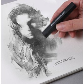 Conte Black Chalk, Set of 6, Drawing Supplies, Underdrawing, Blur and Shades, Carbon Chalk Design, Illustration, Croky Tools, 3D Texture, Conte Chalk Black, Line Drawing, Sketching, Painting, Conte, Soft, Medium, Hard 2 Each