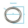 10 Round Rings 50 x 7 mm O-Ring Galvanised Steel