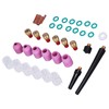 40Pcs TIG Welding Torch Accessories Kit Collet Alumina Nozzle Gas