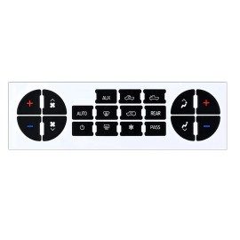 liuch-662 AC Dash Button Repair Kit Dual Climate Control Decal Stickers For GM SUV Trucks