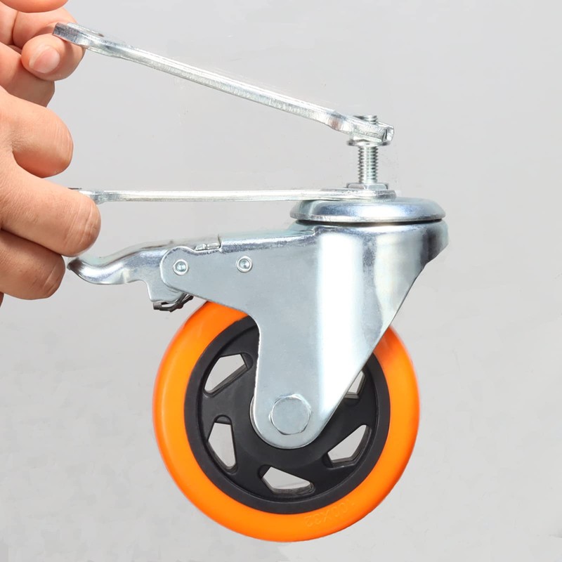Stem Caster Wheels Heavy Duty Casters PVC M8-1.25x1″ (Stem Diameter