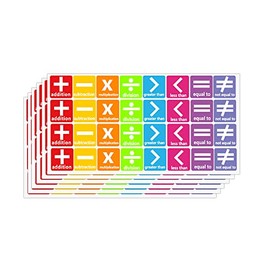 Math Educational Classroom Stickers,1 Inch Math Symbols Labels for Teachers,Students,960 Pcs Per Pack