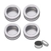 YKEBVPW 4Pcs 2oz Tins with Lids Small Round Empty Metal