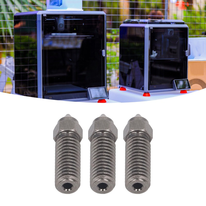 3PCS Hardened Steel Nozzles High Flow Nozzle Kit 3D Printer