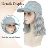 AliRobam Synthetic Wig Hat with Natural Wave Hair Extensions Attached