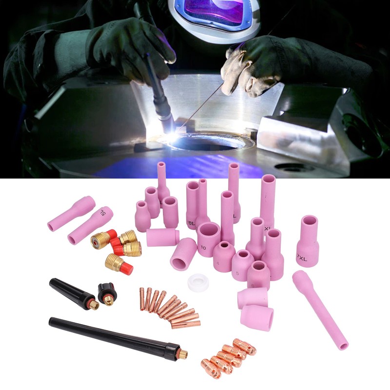 46Pcs TIG Welding Accessory Cup Gasket Collet Lens Tool Set