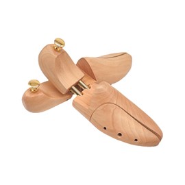 BTtime Shoe Keeper Shoe Tree, Made of Wood, Luxury Red Cedar, Wrinkles, Connected Wood Pattern, Prevents Deformation, Moisture Control, Deodorizing, Scent, Men's Leather Shoes, Wood Color