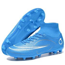 Football Cleats Men Women, High Top Football Shoes Breathable Athletic Training Boots Soccer Cleats Shoes Lightweight Shock Resistant Professional Turf Shoes Sport Ground Football Soccer Cleats Unisex