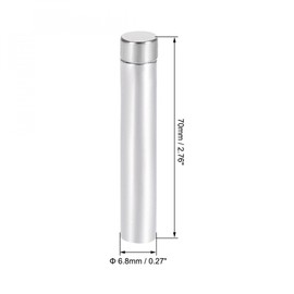 sourcing map 1/4 Dia x 2-3/4"(6.8x70mm) Standoff Screws Wall Mount Sign Holders Acrylic Glass Nails 8pcs