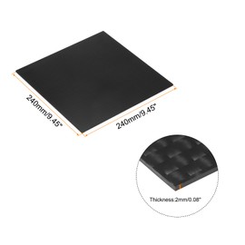 QUARKZMAN Carbon Fibre Sheets 240 x 240 x 2 mm Glossy 3K Carbon Fibre Sheet Surface Pultruded Flat Carbon Fibre Plate Plain Weave Panel Plate for Kites RC Aeroplane