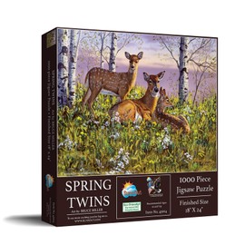 SUNSOUT INC - Spring Twins - 500 pc Jigsaw Puzzle by Artist: Bruce Miller - Finished Size 18" x 24" - MPN# 43014