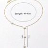 foyjoey 18K Gold Plated Lariat Necklace for Women Dainty Y