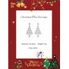 GAUEIOUR Christmas Tree Earrings,Silver Needle Earrings, Luxurious Glittering Rhinestone Pendant
