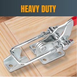 POWERTEC 20306 Heavy Duty Adjustable Latch-Action U Bolt Toggle Clamps 40341 - 2000 lbs Holding Capacity, 1PK , Red