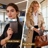 Porta Pasaporte Viaje,Cartera para Pasaporte RFID(Marrón cafe)