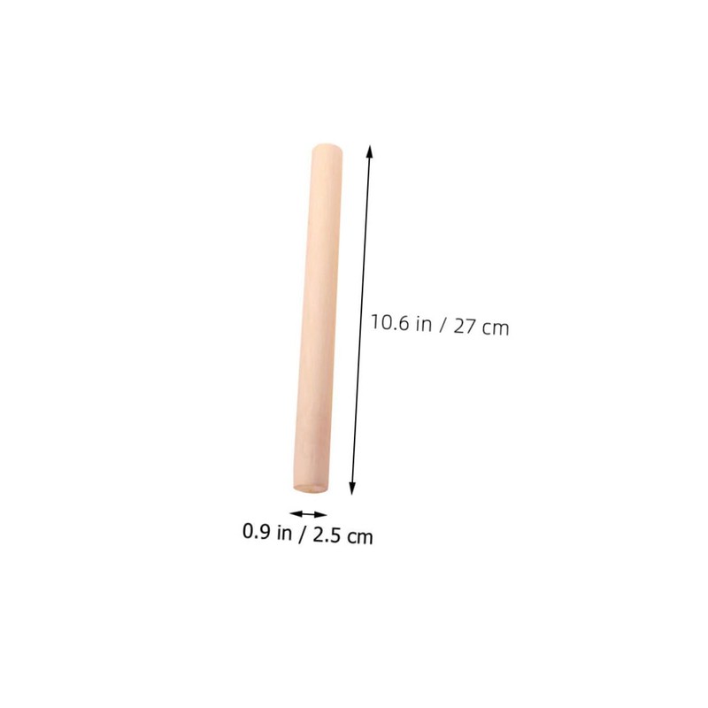 FUNOMOCYA 10pcs Wooden Rolling Pin for Baking Smooth Non Stick