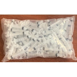EVERGREEN SUPPLIES Luer-Lock Syringes without needles Disposable, Transparent, 100pcs, 5mL