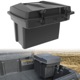 SAUTVS Double Layer Cargo Storage Box for Can-Am Defender/Commander, Removable Rear Cargo Box Bed Trunk Storage Bin for Can Am Defender HD5 HD8 HD10 Max/Commander Accessories