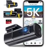 EUKI Dashcam Car Front Rear 5GHz WiFi GPS, 5K/4K 60fps + 2.5K Car Camera with 64G SD Card, 1.5 Inch IPS Screen Dash Cam, STARVIS Night Vision, HDR, 24H Parking Monitoring, Max 512GB, 360° Rotatable