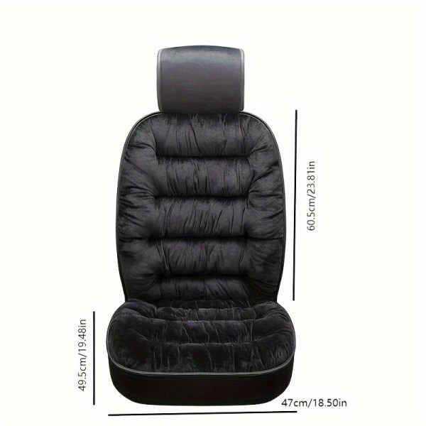 Plush Car Seat Cushion with Back Support for All Seasons