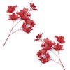 Factory Direct Craft Group of 2 Red Glittered Artificial Maple