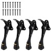 4Pcs Kickdown Door Stop Aluminum Alloy Door Stopper Adjustable Height