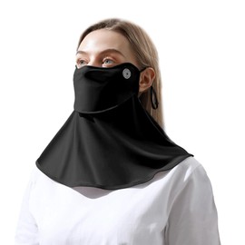 [AUTAKI] UV Cut Mask, Sun Protection Mask, Face UV Cover, Cold Feeling, For Summer, Cloth Mask, Adjustable Ear Straps, Neck Cover, 3D Tailoring, Small Face Effect, Sweat Absorbent, Quick Drying