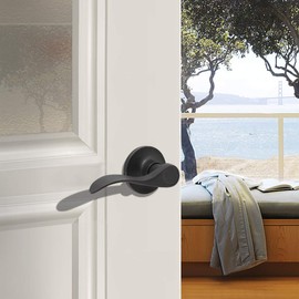 Gobrico Drop Style Dummy Lever Left-Handed,One Side,Function as Door Handle,Oil Rubbed Bronze Finished,1Pack