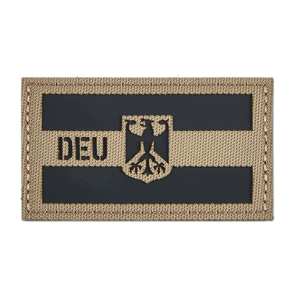 DEU Germany IR Infrared Reflective Patches, Velcro Military German Army