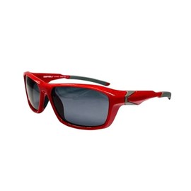 XPL DENALI Eyewear ELEVATION Sunglasses, Red and Grey Frame, Grey Lenses, 58-15-135