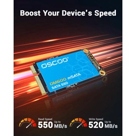 OSCOO 512GB mSATA SSD – SATA III 6Gbps Internal Drive, Up to 550MB/s, 3D TLC NAND Flash | Ideal Upgrade for Laptop, Desktop, Ultrabook, POS, Server – OM600