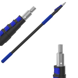 SKGPOLE 12FT Telescopic Extension Pole, 3-12FT Multi-Purpose Extension Pole with Universal Twist-on Metal Tip