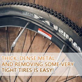 Bike Tire Levers, 3-Pcs Stainless Steel Tire Levers, Ultra Strong Bicycle Tire Levers, Bike Tire Removal Changing Tool for Road or Mountain Bike Tires, Premium Bike Tire Tool to Repair Bike Tube