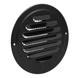 SEWACC Round Stainless Steel Vent Cover for Soffit Exhaust Fan Durable Louvered Grille for Living Room Bathroom Kitchen Sleek Modern Design for Versatile Installation