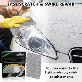 Zocipro 6 Stück Nano Sparkle Tuch für Auto Kratzer, Nanosparkle Tuch für Auto Kratzer Entfernen Reparatur, Nano Magic Tuch Car Scratch Remover für Reparatur von leichten Kratzfarben,Lackpflege