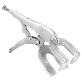 DEKTON DT20335 Welding Locking PLIER Silver 10",250MM,Adjustable Screw,HARDERED Steel,PRECISON Teeth,Heavy Duty.