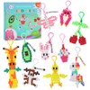 Beads for Crafts, 12 Designs Pony Beads Keychain Making Kit