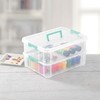 Sterilite Stack and Carry 2 Layer Handle Box, Stackable Plastic