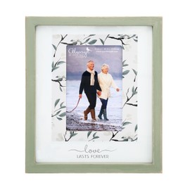 Pavilion - Love Lasts Forever - 4" x 6" Vertical Picture Photo Portrait Frame Bereavement In Memory Memorial Loss Of Loved One Calling Hours Funeral Gift Wedding Anniversary Wife Present