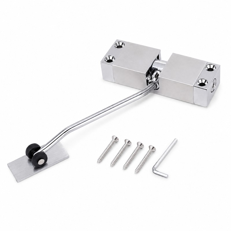 Adjustable Soft Close Door Closer, Stainless Steel Cabinet Damper Buffer