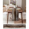 Dark Brown Table Runner - 72 Inch Long, Oil Modern