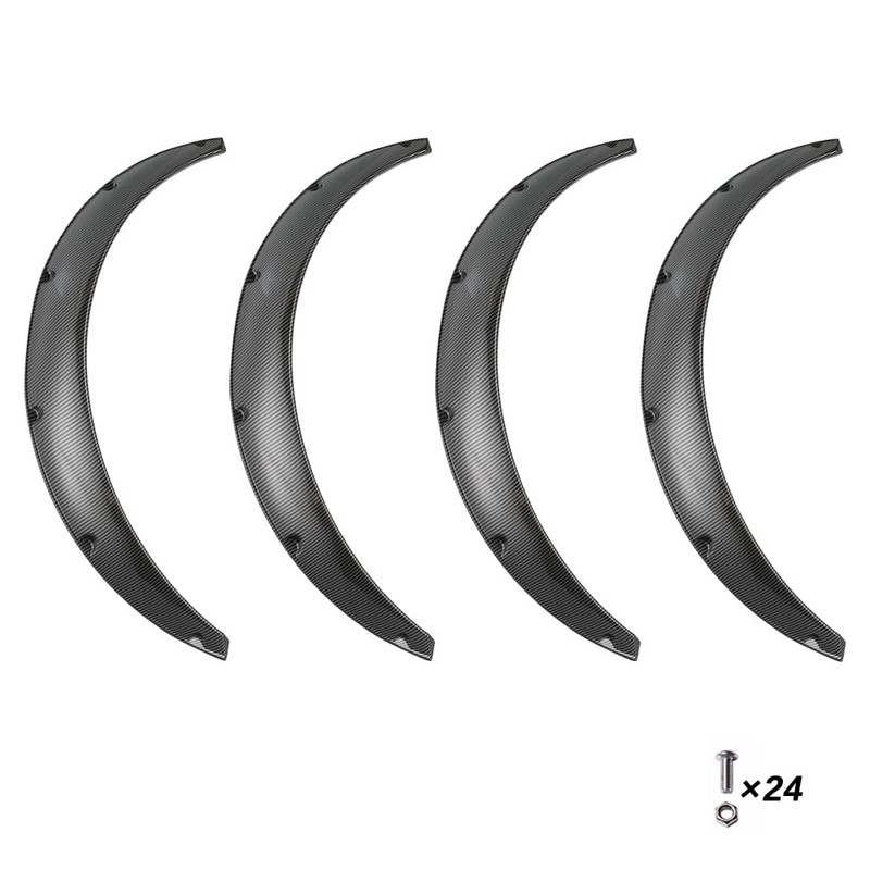 DREAMIZER 4x 2"/50mm Flexible Car Fender Flares Universal Extra Wide
