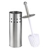 Bambelaa! Toilet Brush with Holder Toilet Brush Holder Standing Silver